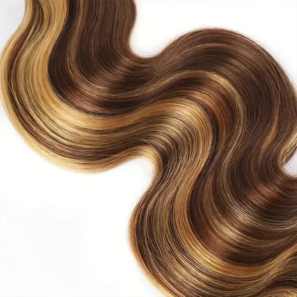 Human Hair Body Wave Ombre Blonde Hair Bundles Extensions