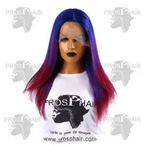 Human Hair Styled Colorful Wig With T Color Straight Style