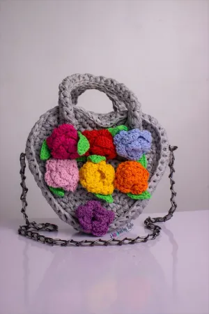 ‘Ife-bouquet’ Grey garden bag