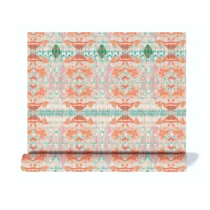 Imagine Flowers Ikat Wallpaper