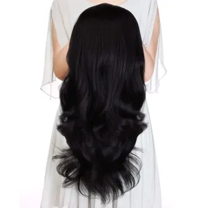 Ins Hot 24" Long Straight Wavy Clip in Half Head Tied Wig