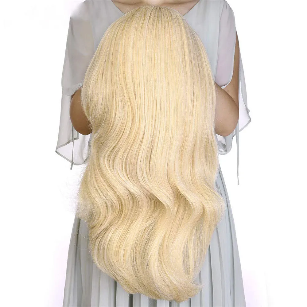 Ins Hot 24" Long Straight Wavy Clip in Half Head Tied Wig