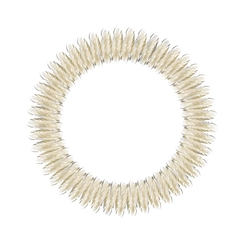 INVISIBOBBLE Slim Stay Gold Hair Ring Pack of 3 No Kink, Strong Hold, Stylish Bracelet - Suitable for All Hair Types