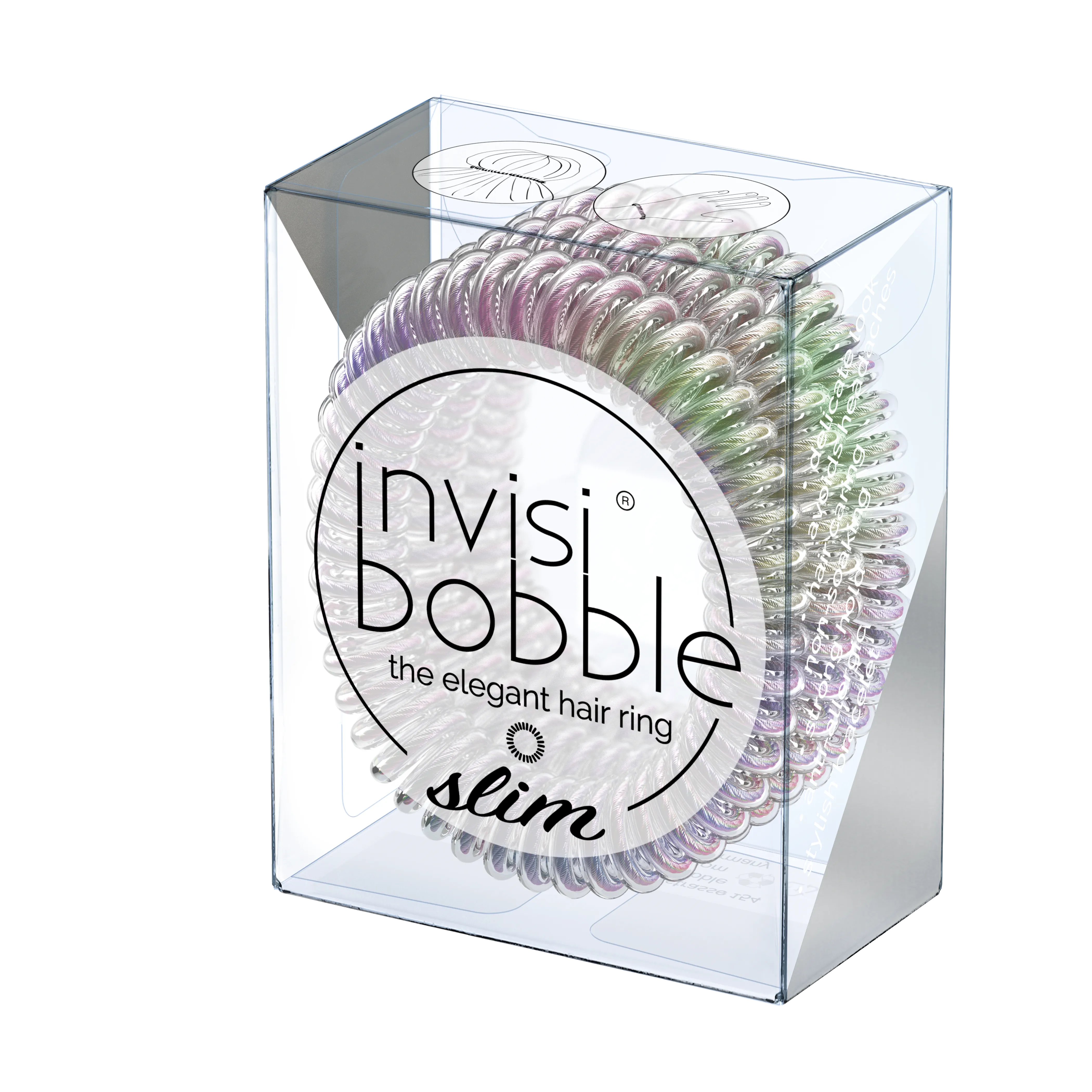 INVISIBOBBLE Slim Vanity Fairy Hair Ring Pack of 3 No Kink, Strong Hold, Stylish Bracelet - Suitable for All Hair Types