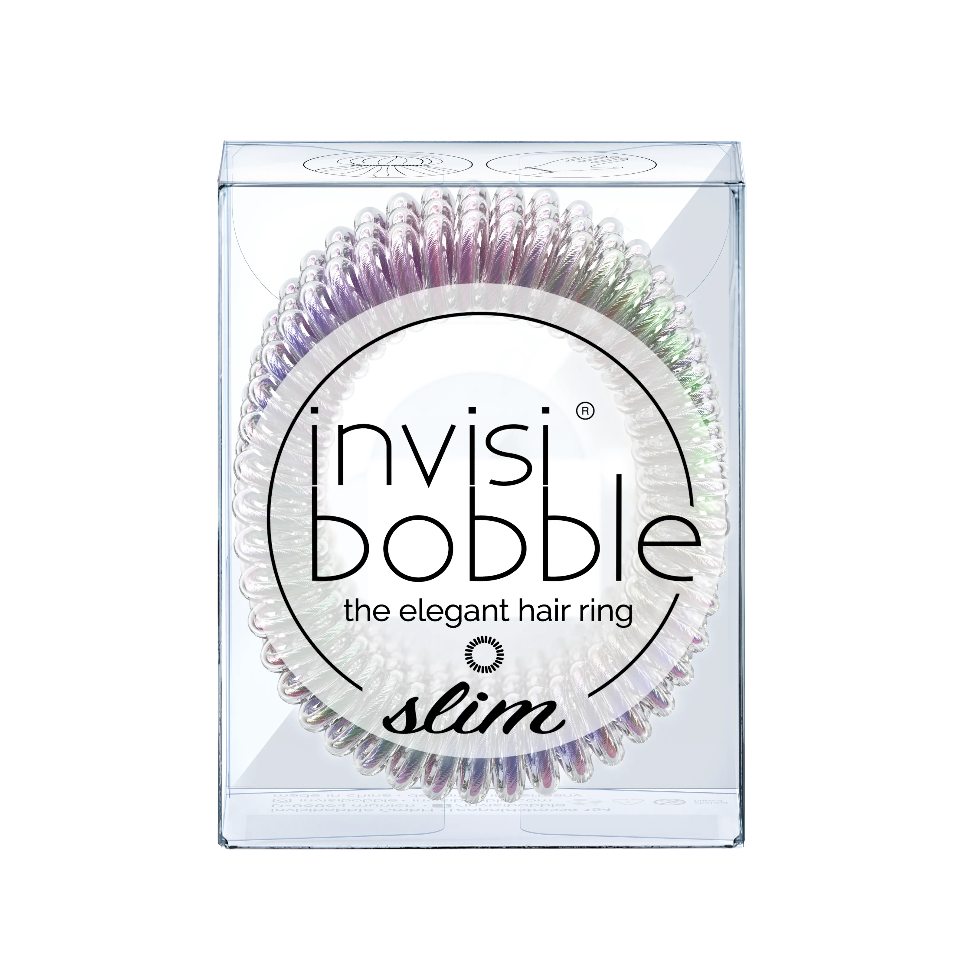 INVISIBOBBLE Slim Vanity Fairy Hair Ring Pack of 3 No Kink, Strong Hold, Stylish Bracelet - Suitable for All Hair Types
