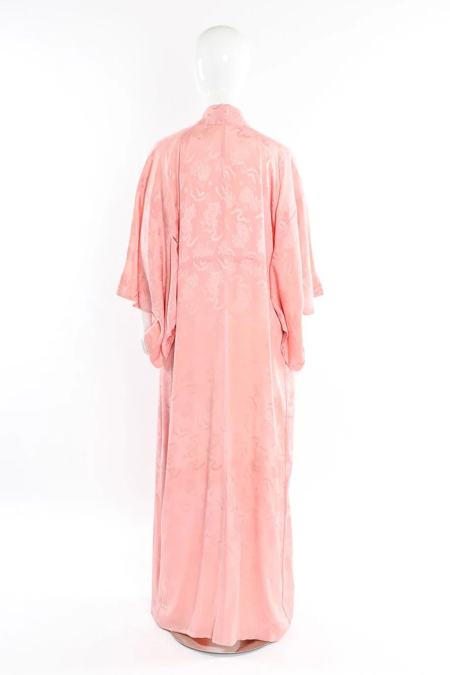Japanese Powder Pink Floral Embossed Kimono