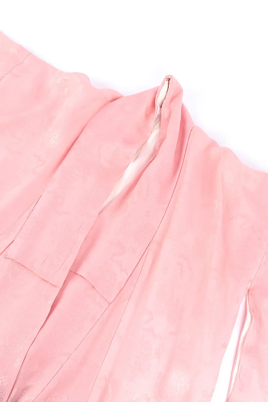 Japanese Powder Pink Floral Embossed Kimono