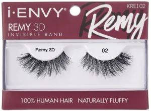 Kiss I Envy Remy 3D Invisible Band 100% Human Hair Eyelashes-KREI02