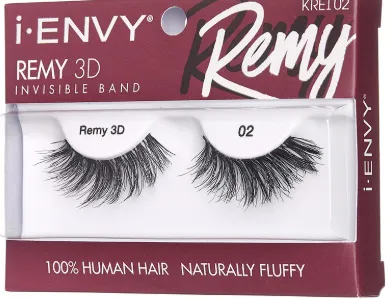 Kiss I Envy Remy 3D Invisible Band 100% Human Hair Eyelashes-KREI02