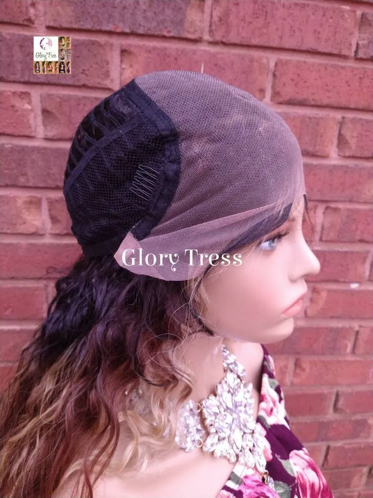 Lace Front Wig, Deep Wavy Wig, Money Piece Highlights, Blonde Wig, Blonde Wig, Glory Tress, Wigs, Wig, 13 x 6 Free Parting, On Sale// LOVE