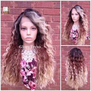 Lace Front Wig, Deep Wavy Wig, Money Piece Highlights, Blonde Wig, Blonde Wig, Glory Tress, Wigs, Wig, 13 x 6 Free Parting, On Sale// LOVE