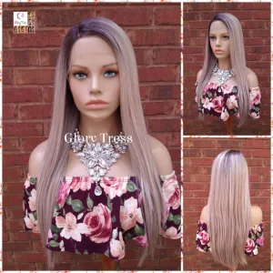 Lace Front Wig, Ombre Ash Blonde Wig, Straight Wig, Blonde Wig, Glory Tress Wigs, Wigs, Wig, Bath And Beauty, New Arrival / YOU'RE PRECIOUS