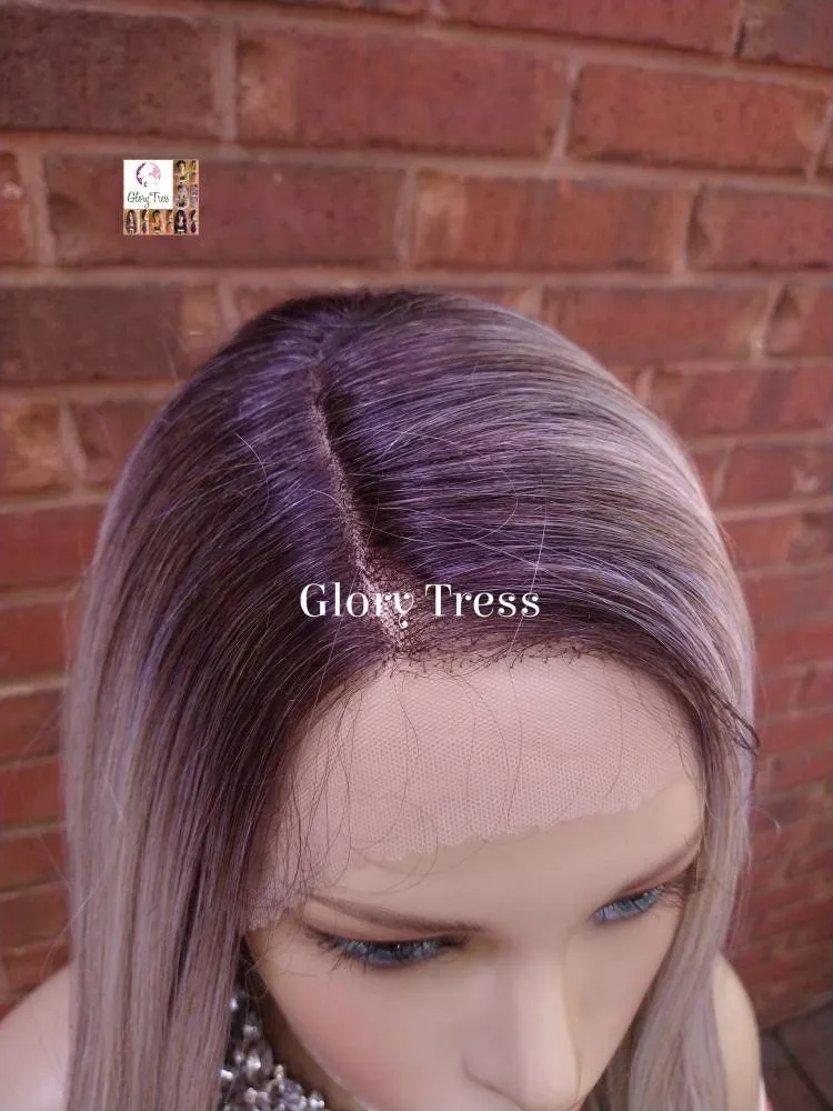 Lace Front Wig, Ombre Ash Blonde Wig, Straight Wig, Blonde Wig, Glory Tress Wigs, Wigs, Wig, Bath And Beauty, New Arrival / YOU'RE PRECIOUS