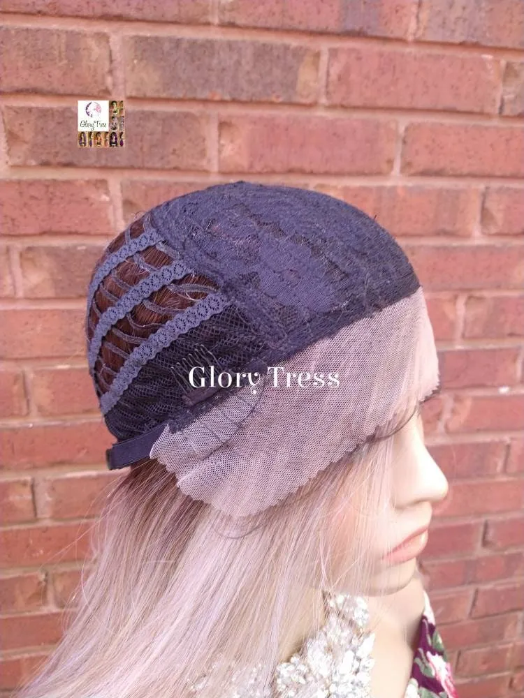 Lace Front Wig, Ombre Ash Blonde Wig, Straight Wig, Blonde Wig, Glory Tress Wigs, Wigs, Wig, Bath And Beauty, New Arrival / YOU'RE PRECIOUS