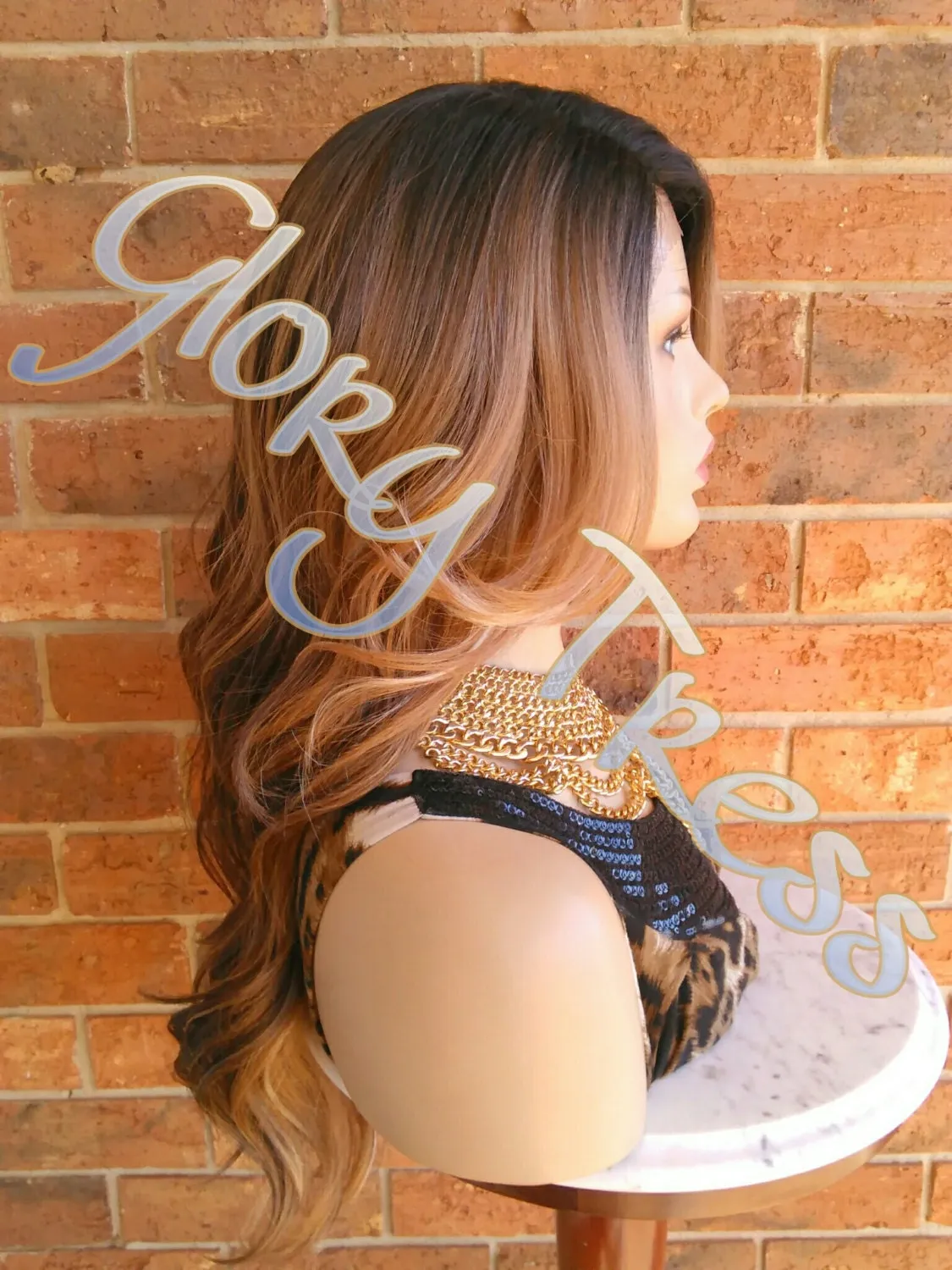 Lace Front Wig, Wigs, Wavy Lace Front Wig, Ombre Blonde Wig, Dark Rooted Wig, Silky Textured Wig, On Sale // PURITY (Free Shipping)