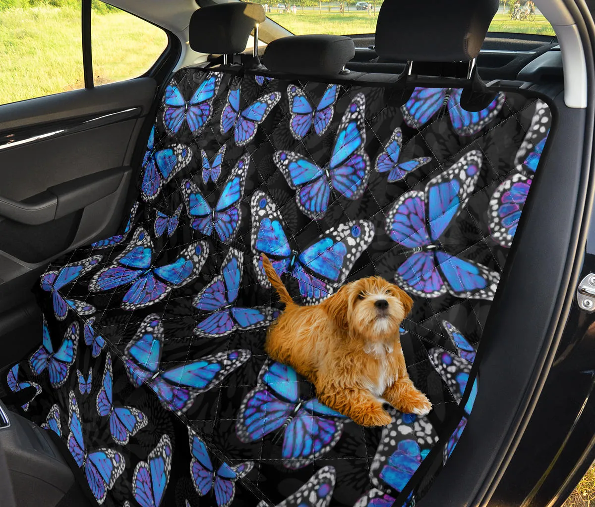 Large Blue Butterflies Back Seat Car Seat Covers Pets