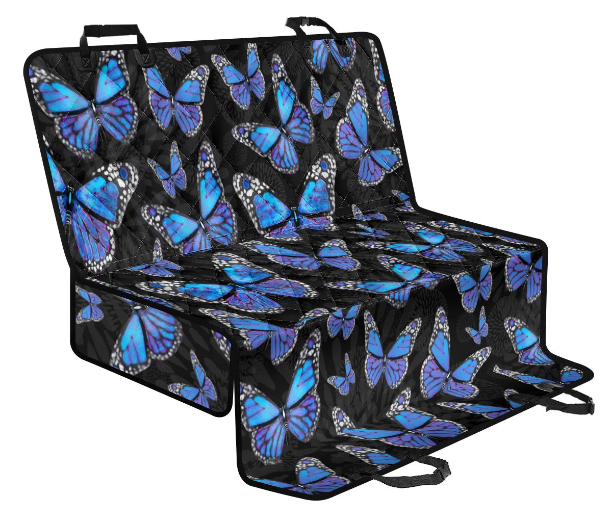 Large Blue Butterflies Back Seat Car Seat Covers Pets