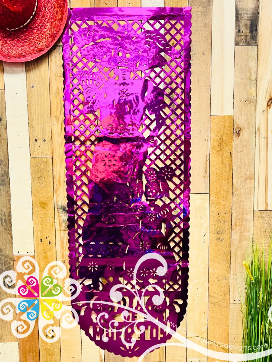 Large Metallic Plastic Banner