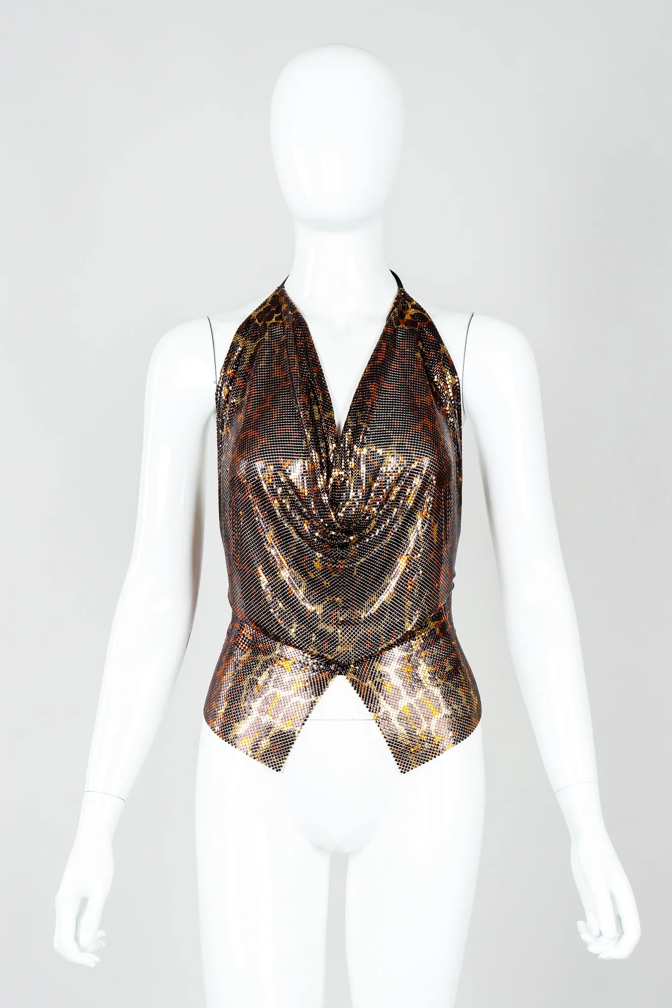 Leopard Mesh Halter Top
