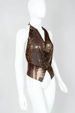 Leopard Mesh Halter Top