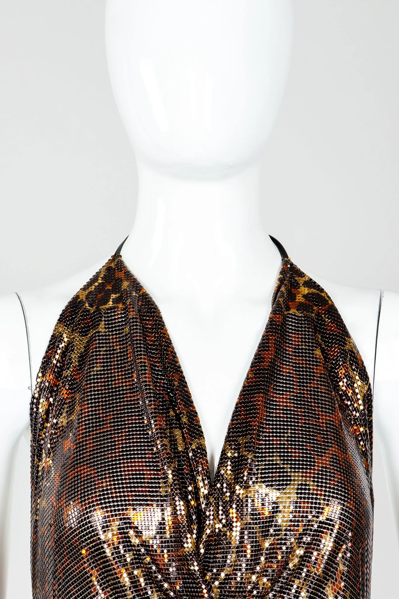 Leopard Mesh Halter Top