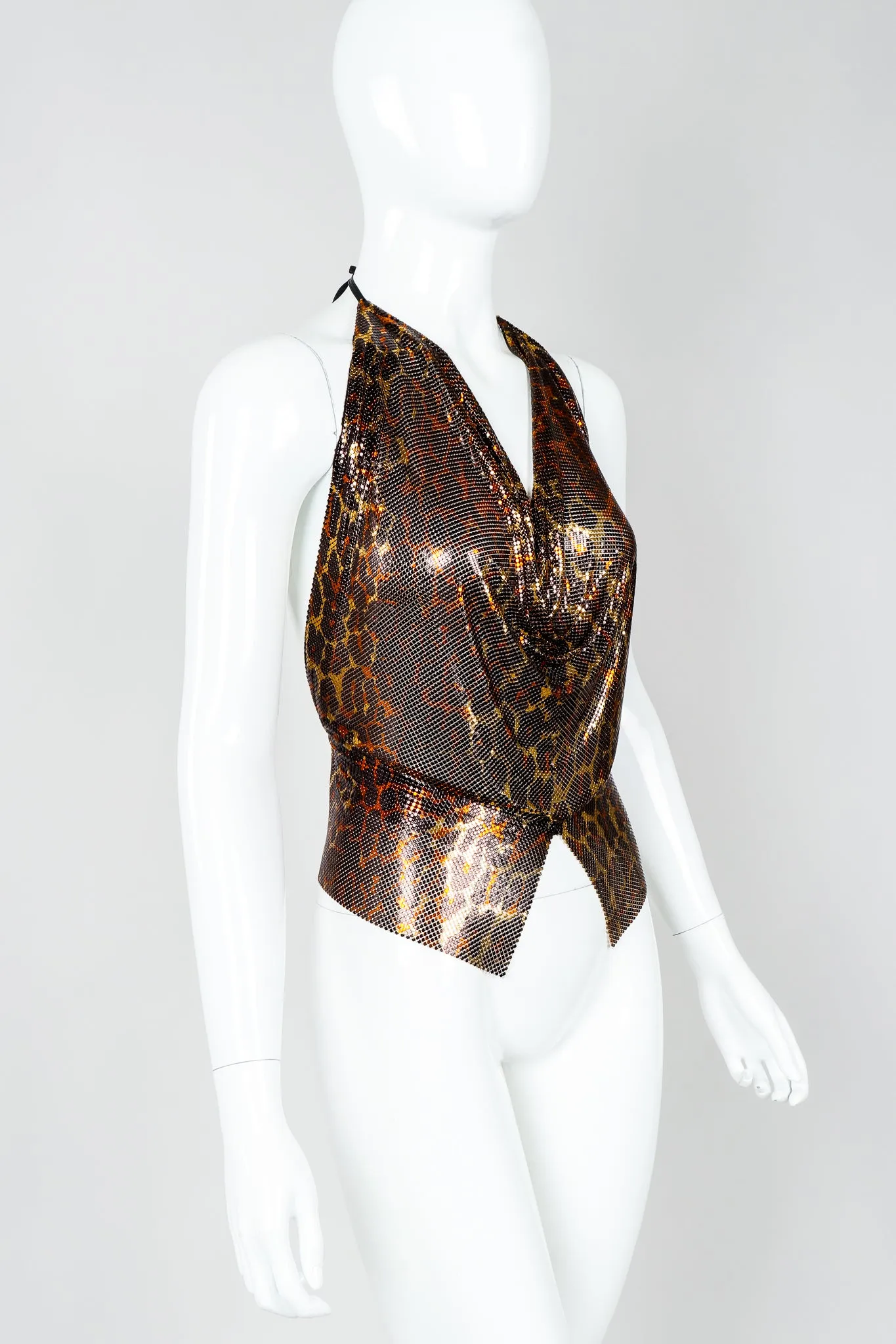 Leopard Mesh Halter Top
