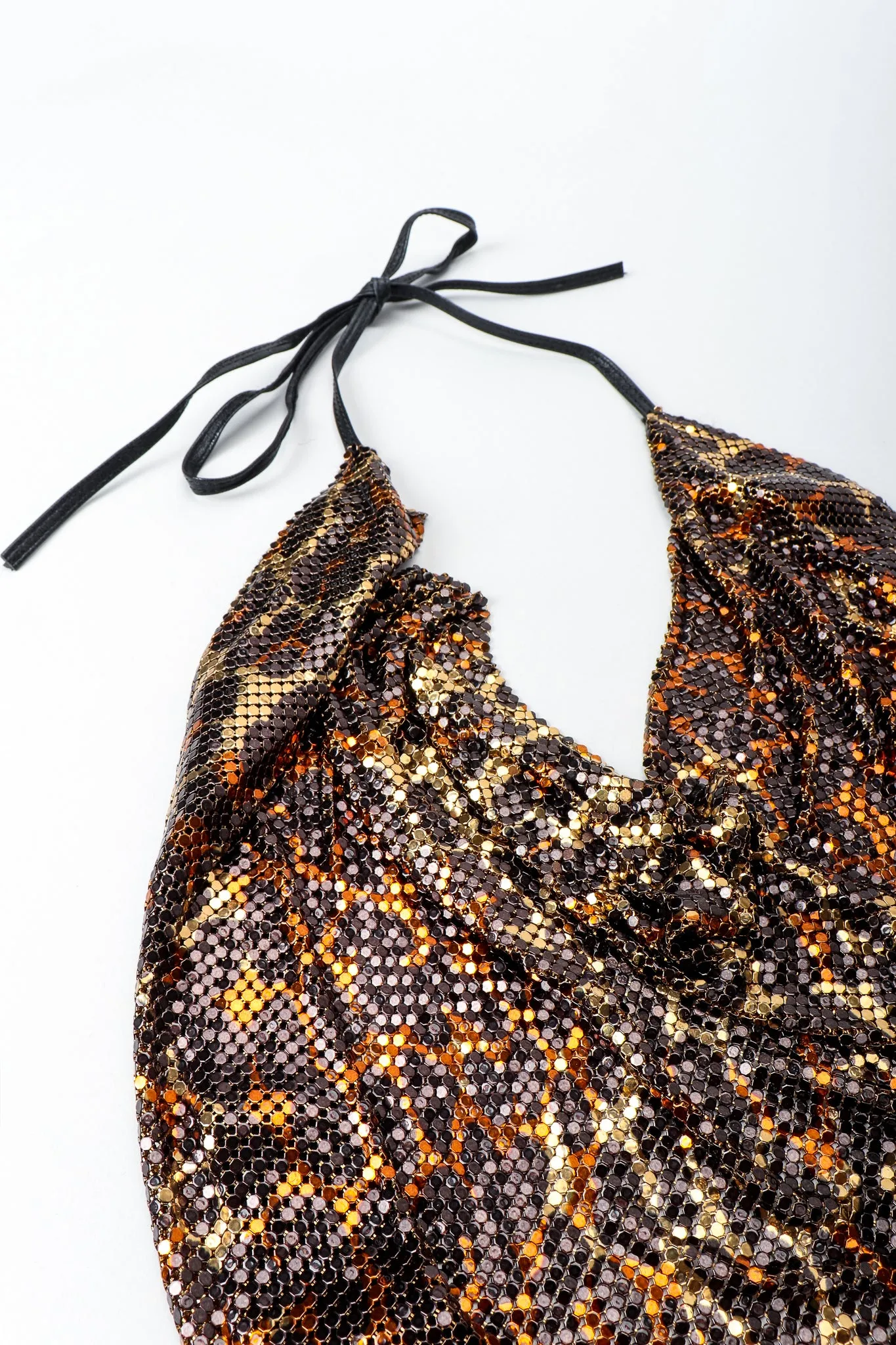Leopard Mesh Halter Top