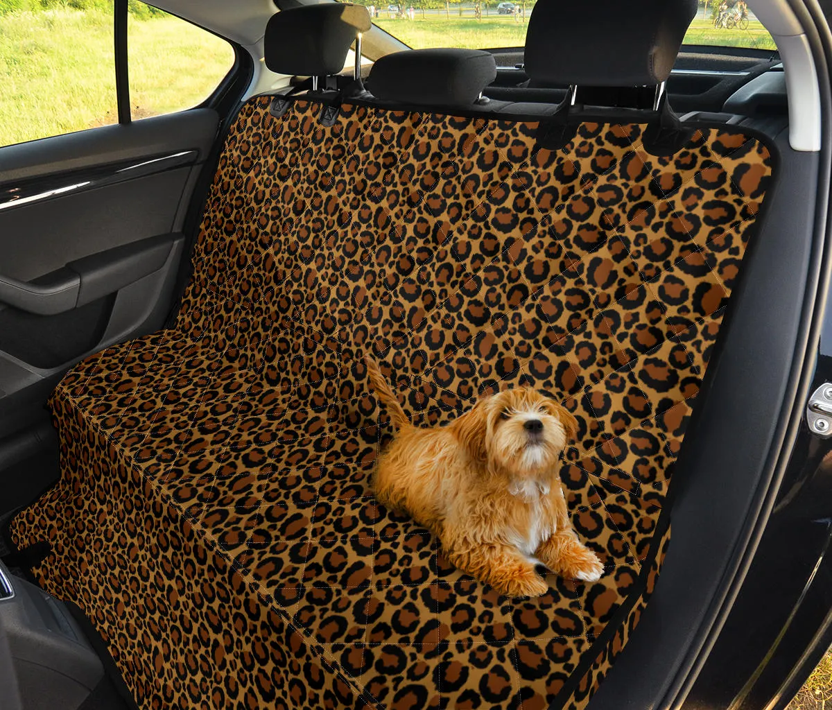 Leopard Print Back Bench Seat Cover For Pets