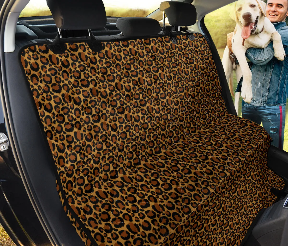 Leopard Print Back Bench Seat Cover For Pets