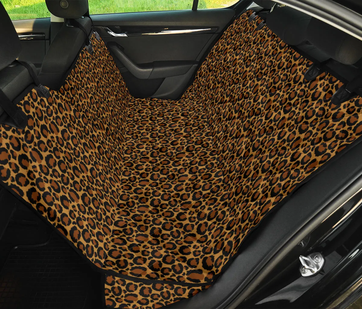 Leopard Print Back Bench Seat Cover For Pets