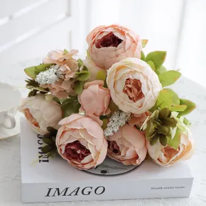Lifelike Simulated Peony Stem, Silk Peony Flowers for Home Wedding Decoration, Valentine's Day Decor