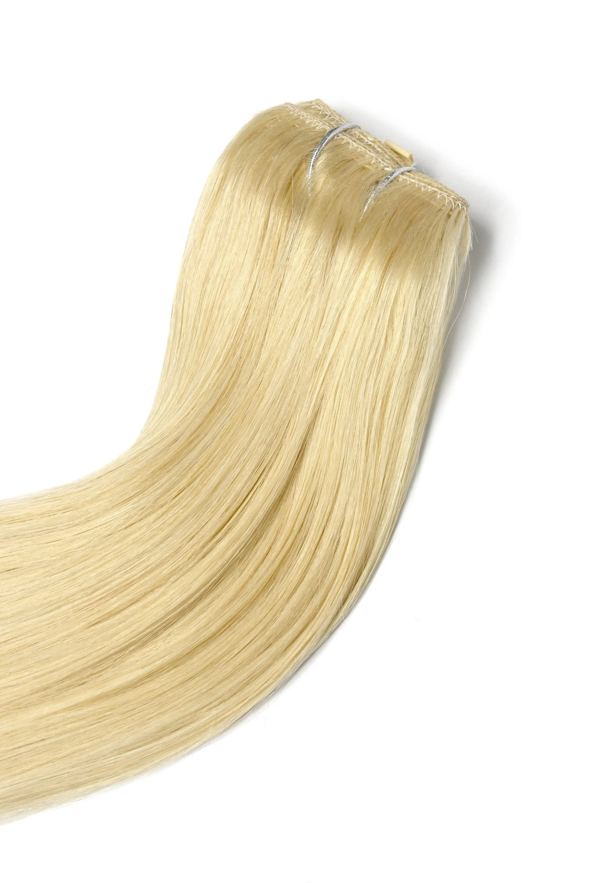 Light Ash Blonde (#22) Quad Weft Clip In One Piece Hair Extensions