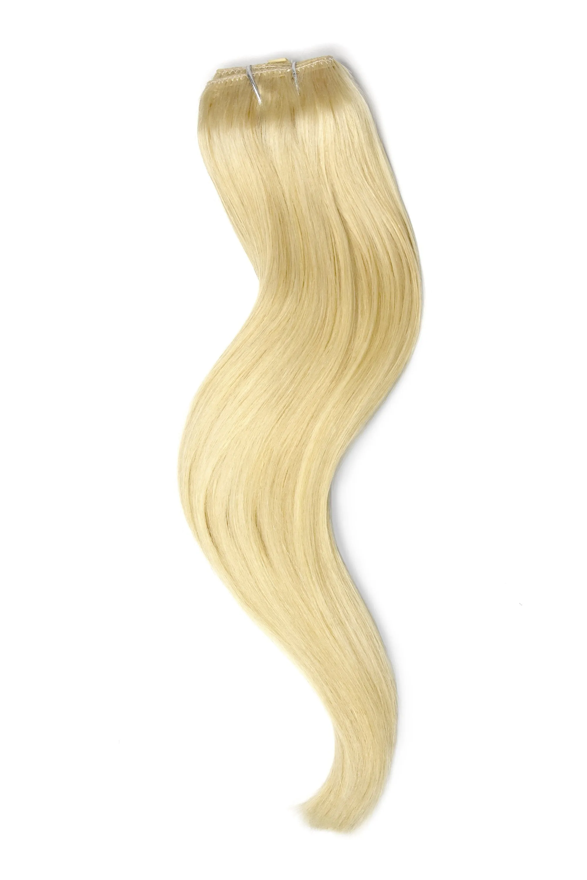 Light Ash Blonde (#22) Quad Weft Clip In One Piece Hair Extensions