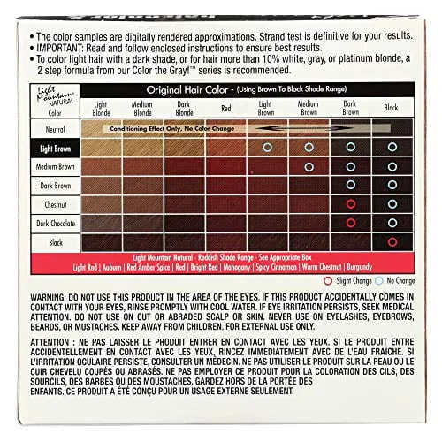 Light Mountain Natural Light Brown Hair Color & Conditioner 113 Grams