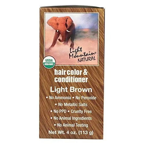 Light Mountain Natural Light Brown Hair Color & Conditioner 113 Grams