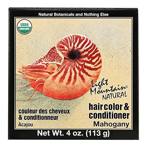 Light Mountain Natural Mahogany Hair Color & Conditioner 113 Grams