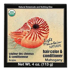 Light Mountain Natural Mahogany Hair Color & Conditioner 113 Grams