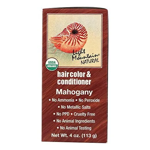 Light Mountain Natural Mahogany Hair Color & Conditioner 113 Grams