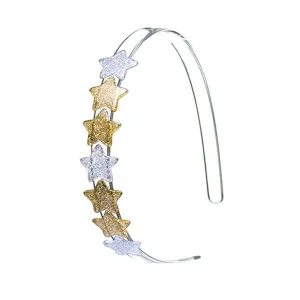 Lilies & Roses Centipede Stars Headband - Gold & Silver