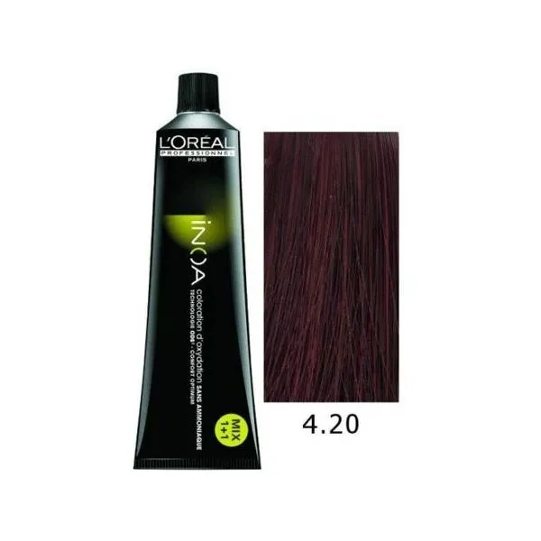 L'oreal Professionnel Paris INOA Ammonia-free Permanent Hair Color - 4.20 (Extra Burgendy Brown)