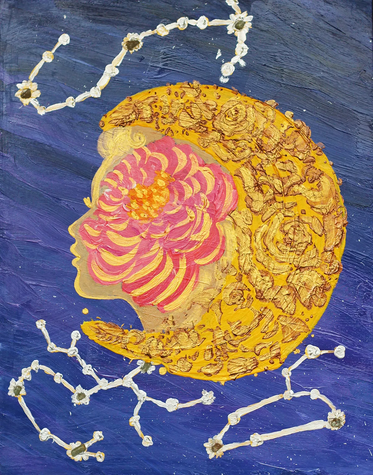 Luna, the Waxing Crescent Moon