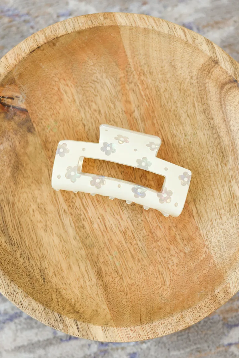 Luxe Daisy Opal Cut Out Hair Clip