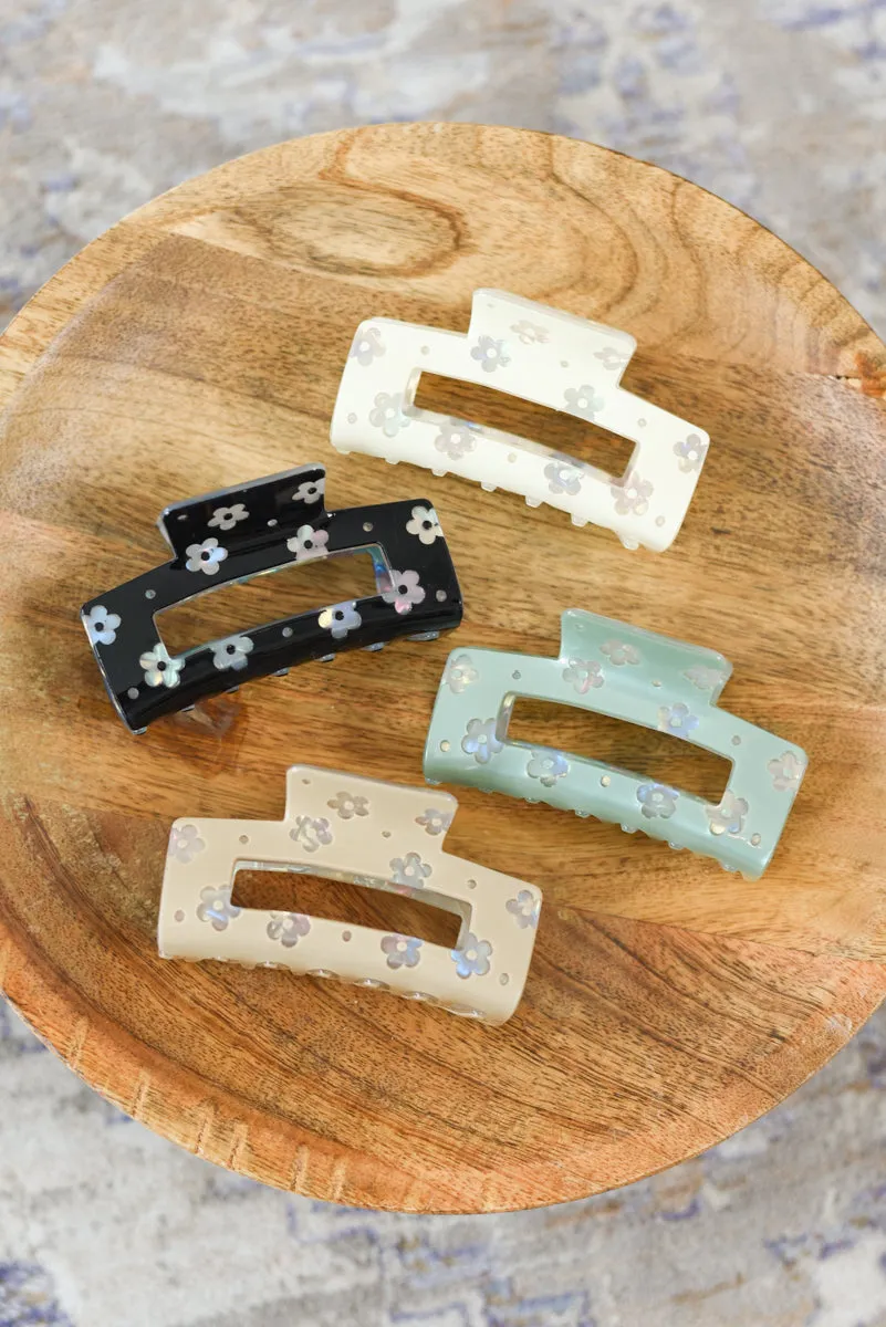 Luxe Daisy Opal Cut Out Hair Clip