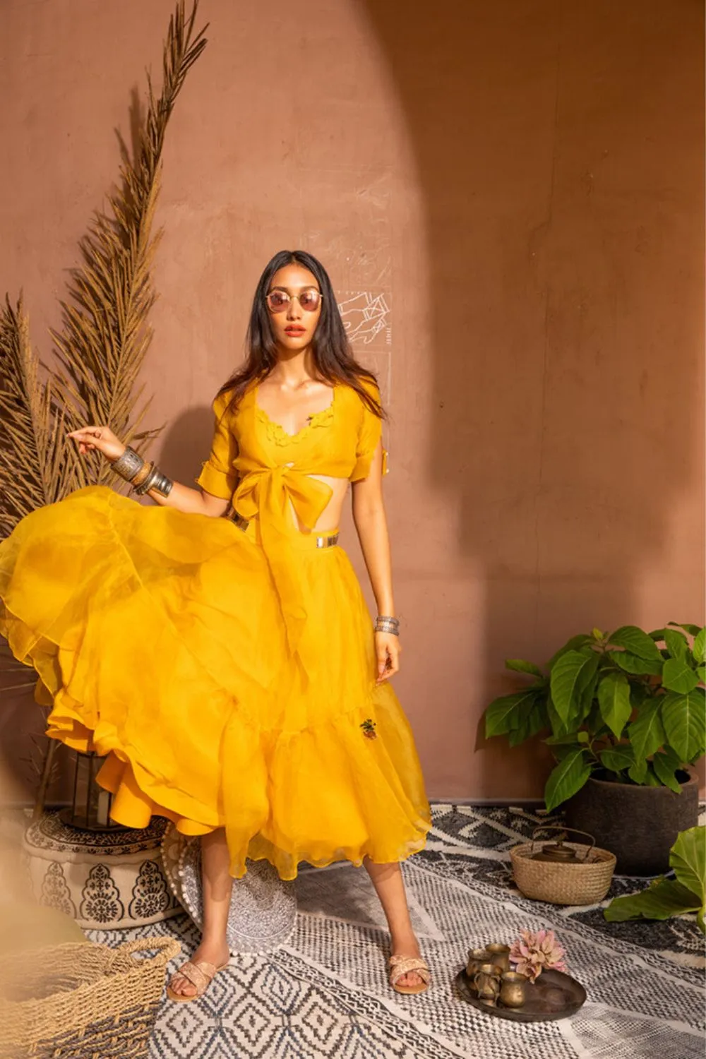 Mango Bow Crop & Skirt