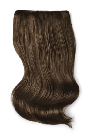Medium Brown (#4) Double Wefted Full Head Clip In Hair Extensions