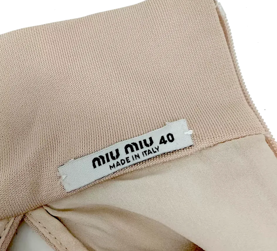 Miu Miu Italy. Pinks Elastene, Viscose, Silk Dress