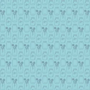 Modern Minis Mason Jars in Aqua by Lori Holt for Riley Blake