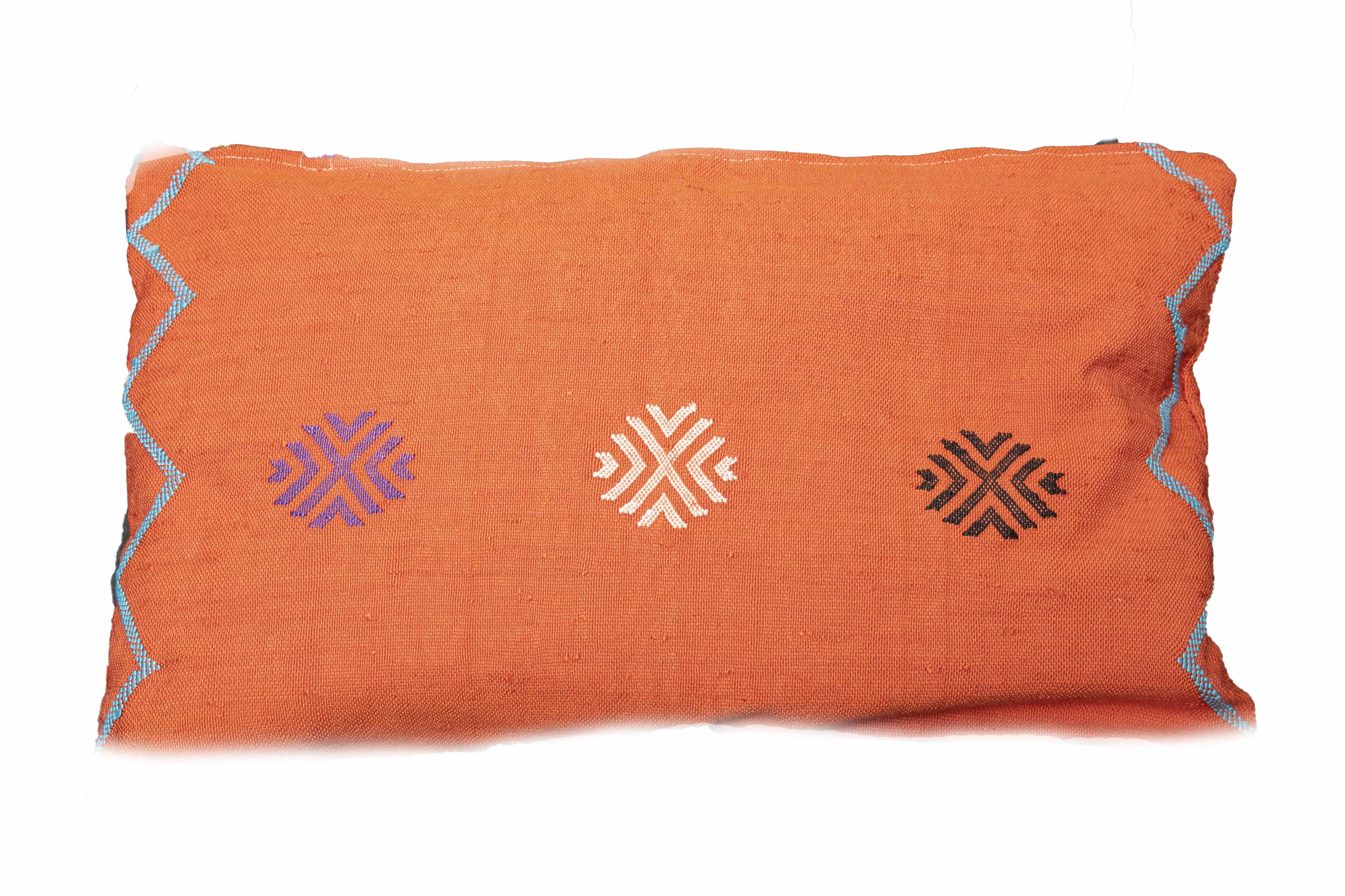 Moroccan Sabra Cactus Silk Lumbar Pillow Cover