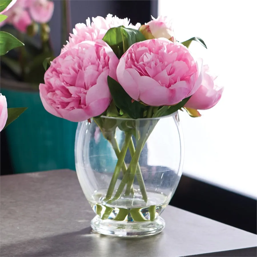 Napa Home Garden, PEONY 9" ARRANGEMENT IN VASE PINK,cc271pk