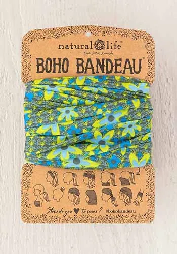 Natural Life boho bandeau blue and green